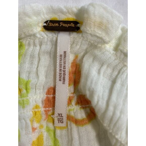 Free People Women’s Fleur Cotton Printed Tunic Retro Combo Size XL Oversized - Picture 5 of 10